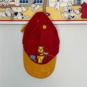 Vintage Disney Winnie the Pooh Red & Yellow Hat – One Size